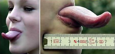 世界之最長舌頭圖片