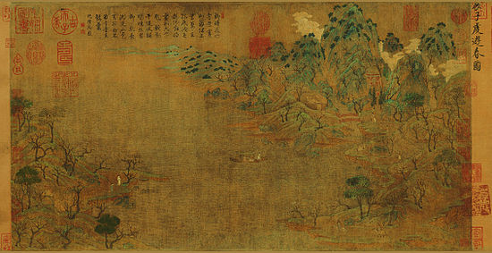 現(xiàn)存最古老的游春圖 圖片